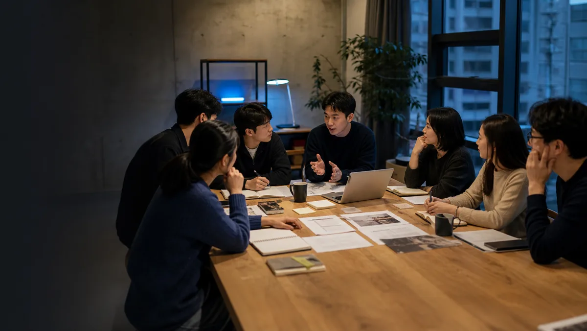 다음 모임을 함께 준비하는 멤버들의 대화